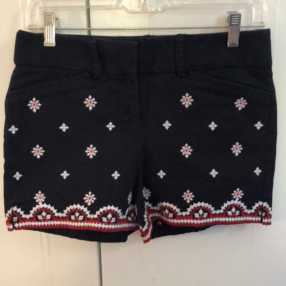 Ann Taylor Loft Embroidered Shorts - Picture 1 of 4